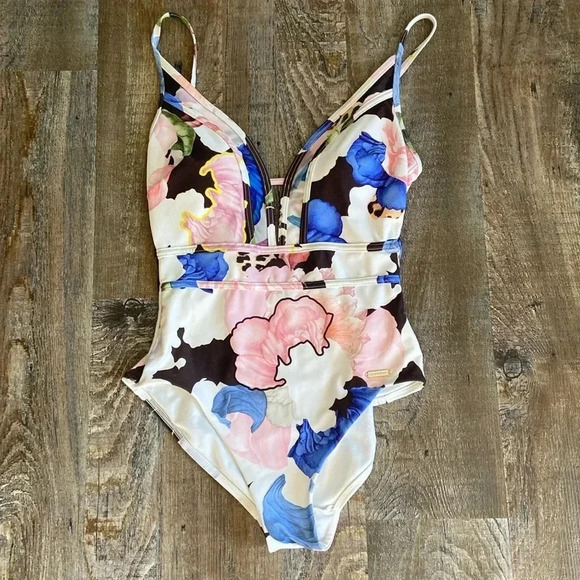 Sunseeker Australia | Plunging Floral One  Piece - Picture 2 of 13